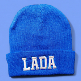 LADA kötött visszahajtott sapka kobaltkék